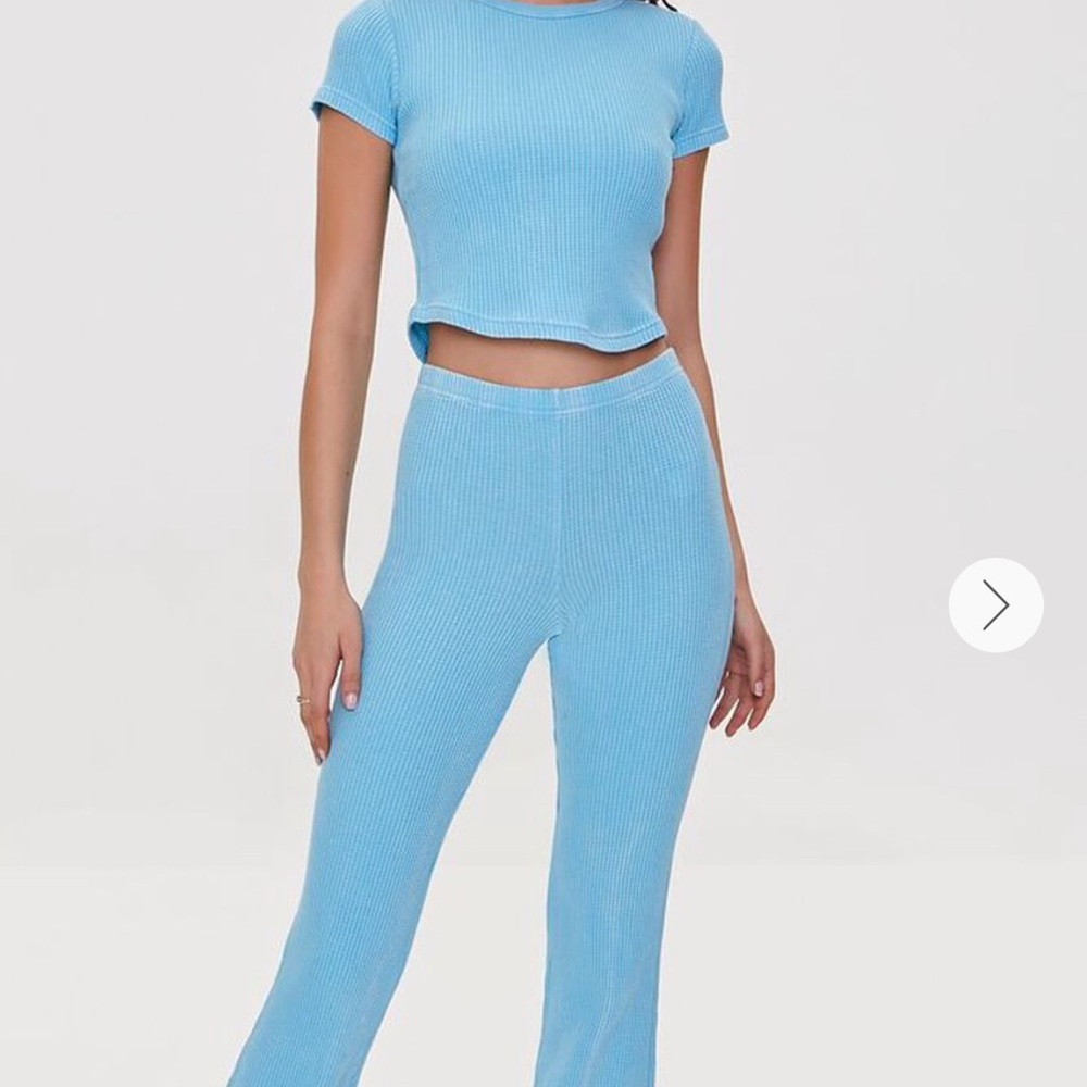 Forever 21 Blue ribbed 2pc
